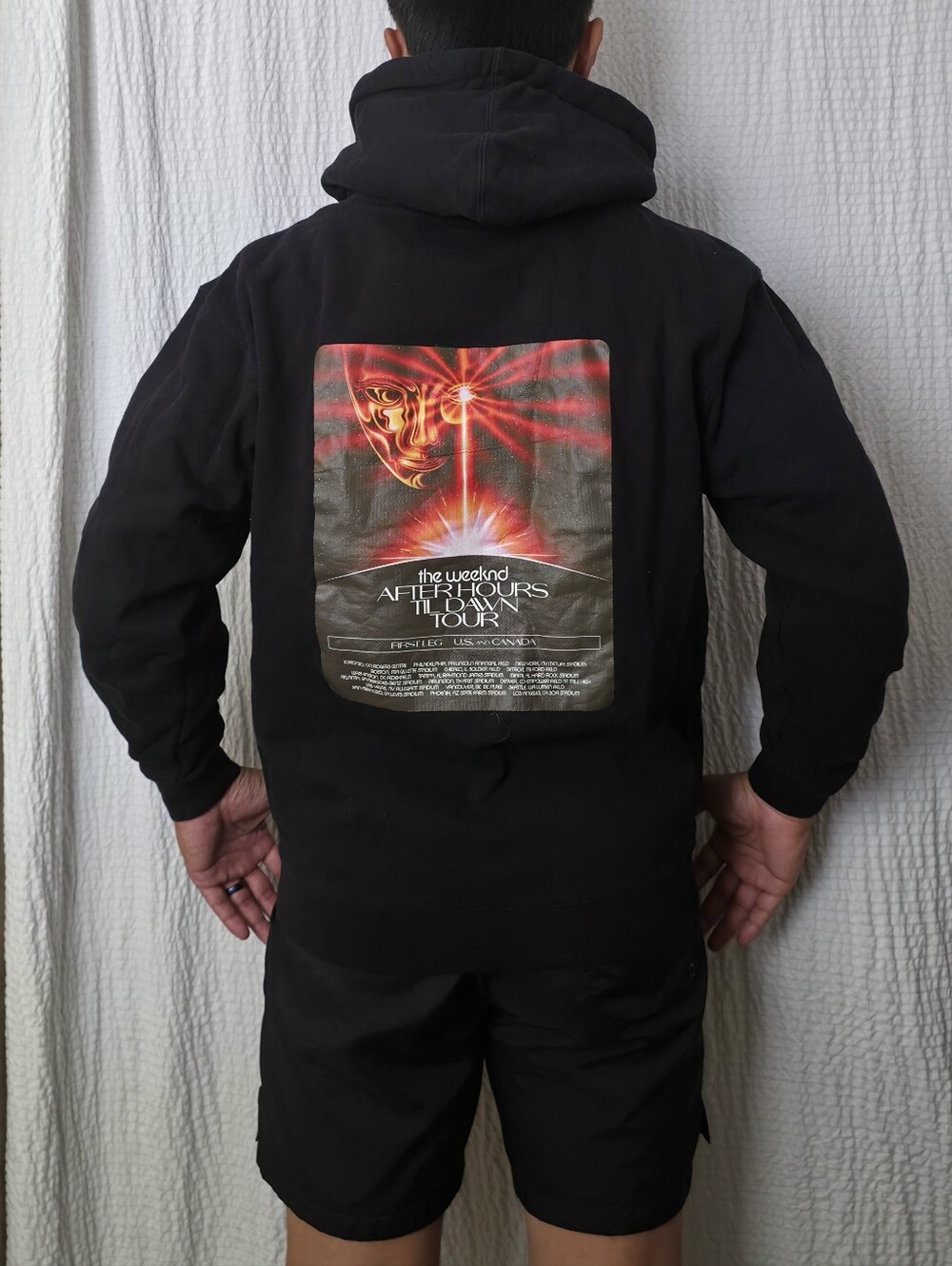 Black Graphic Hoodie Jacket - Men